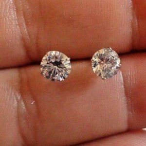 NEW 14K SOLID GOLD 1CT DIAMOND EARRINGS